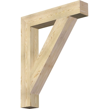 Ekena Millwork Traditional Block Rough Sawn Bracket, Douglas Fir, 6"W x 36"D x 44"H BKT06X36X44TRA05RDF